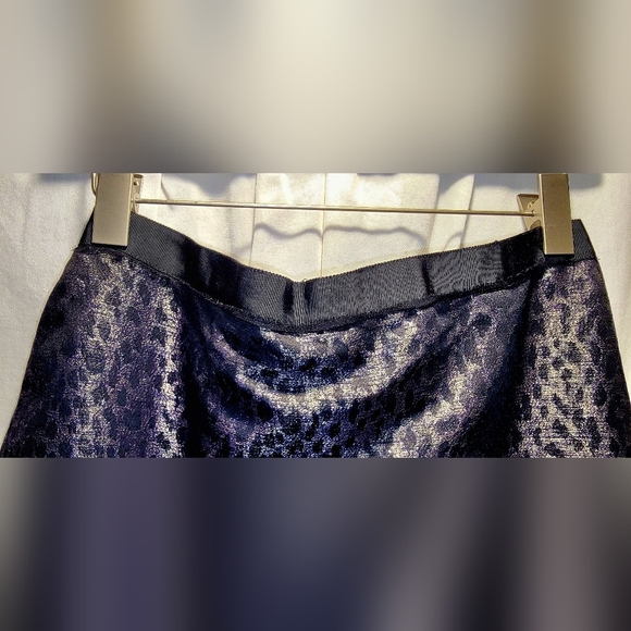 Ann Taylor Metallic Leapard Mini Pencil Skirt - Picture 7 of 14